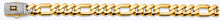 Load image into Gallery viewer, 14K Two Tone Gold 11.5mm Monaco Figaro 3+1 With CZ Lock Chain