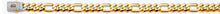 Load image into Gallery viewer, 14K Two Tone Gold 8.0mm Monaco Figaro 3+1 With CZ Lock Chain