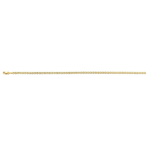 14K Yellow Gold Light 2.6mm Mariner Chain