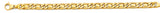 14K Yellow Gold 7.7mm Hollow Tiger Eye Chain