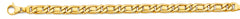 14K Yellow Gold 7.7mm Hollow Tiger Eye Chain