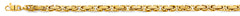 14K Yellow Gold 5mm Hollow Fancy Byzantine Chain