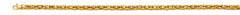 14K Yellow Gold 3.5mm Hollow Round Byzantine Chain