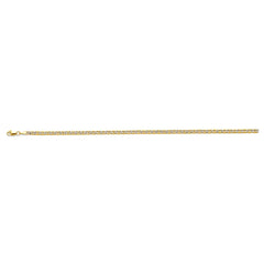14K Two Tone Gold 3.4mm Hollow Mariner WP Chain