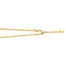 Load image into Gallery viewer, 14K Yellow Gold 2mm Adjustable Paper Clip Chain