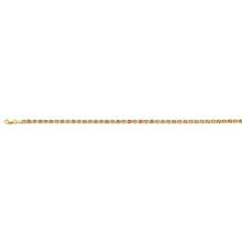 Load image into Gallery viewer, 14K Tri Color Gold 3.1mm Flat Valentino Star DC Chain
