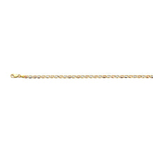 Load image into Gallery viewer, 14K Tri Color Gold 3.2mm Heart Valentino Star DC Chain