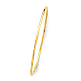 14K Yellow Gold 1.5mm Light Plain Bangle
