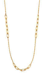 14K Yellow Gold Light Mixed Necklace
