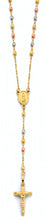 Load image into Gallery viewer, 14K Tri Color Gold 2.5mm Disco Ball Rosary Necklace