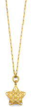 Load image into Gallery viewer, 14K Yellow Gold Meshed Star Necklace