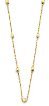 Load image into Gallery viewer, 14K Yellow Gold Square Shape Bead Necklace