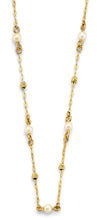 Load image into Gallery viewer, 14K Yellow Gold Pearl And DC Bead Necklace