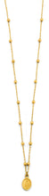 Load image into Gallery viewer, 14K Yellow Gold Virgin Mary Ball Necklace