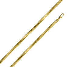 Load image into Gallery viewer, Sterling Silver 150-4.5MM Yellow Gold Plated Oval Franco Chain 20 inches