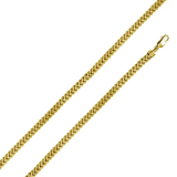 Sterling Silver 150-4.5MM Yellow Gold Plated Oval Franco Chain 20 inches
