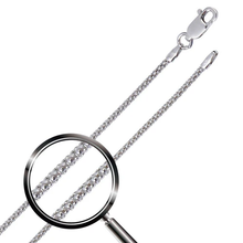 Load image into Gallery viewer, Sterling Silver Rhodium Popcorn 020 1.4mm Chain with Spring Clasp Closure