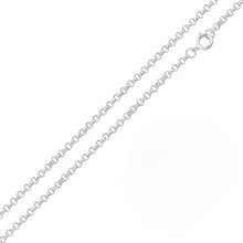 Load image into Gallery viewer, Sterling Silver Rhodium Plated Rolo Chain 016-1.5MM with Spring Clasp