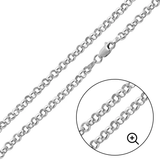 Sterling Silver 045-3.7mm Solid Rolo Chain