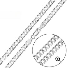 Load image into Gallery viewer, Sterling Silver Flat Curb 160-7mm Chain with Lobster Clasp