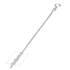Italian Sterling Silver Cable 024-0.8MM Chain, length 18