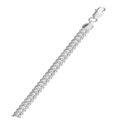 Sterling Silver Anti-Tarnish Miami Cuban Link 200-7MM Chain, Length 22"