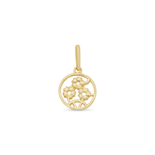 Load image into Gallery viewer, 14K Yellow Gold Sunflower Round Pendant