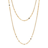 Sterling Silver Gold Plated Rolo And Vale Link Layered Necklace