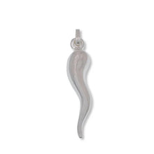 Load image into Gallery viewer, Sterling Silver High Polished Italian Horn Pendant
