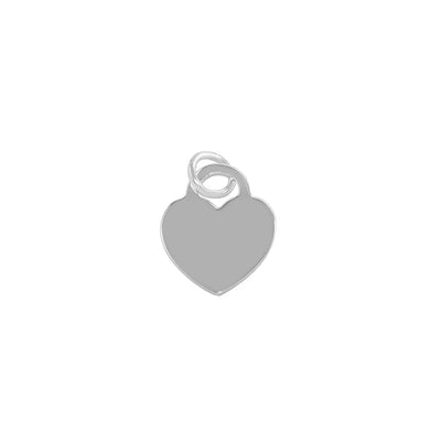 Sterling Silver High Polished Engravable Heart Pendant-15.3MM X 12.06MM