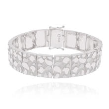 Load image into Gallery viewer, Sterling Silver Anti Tarnish Non Plated Clustered Nugget 15.9mm Bracelet