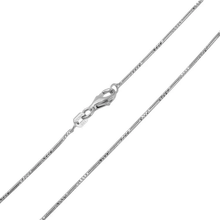 Load image into Gallery viewer, Pack of 6 Sterling Silver Rhodium Plated Round 4DC Snake 1mm-025 Chain with Spring Clasp