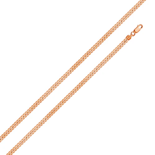 Load image into Gallery viewer, Italian Sterling Silver Rose Gold Plated Miami Curb Chain 080-2.6mm with Lobster Clasp Closure