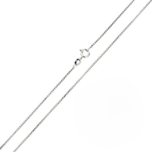 Pack of 6 Sterling Silver Rhodium Plated Shinny Greek Link Box 0.8mm-015 Chain