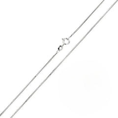 Pack of 6 Sterling Silver Rhodium Plated Shinny Greek Link Box 0.8mm-015 Chain