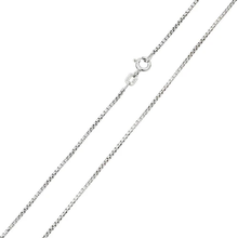 Load image into Gallery viewer, Pack of 6 Italian Sterling Silver Rhodium Plated Round Diamond Cut  Box Chain 019- 1 mm with Spring Clasp Closure