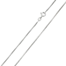 Load image into Gallery viewer, Pack of 6 Italian Sterling Silver Rhodium Plated Round Diamond Cut  Box Chain 024- 1.2 mm with Spring Clasp Closure