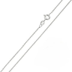 Sterling Silver Rhodium Plated Diamond Cut Anchor 030 Chain