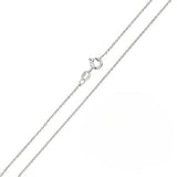 Pack of 6 Italian Sterling Silver Rhodium Plated Anchor Chain 020-0.75 MM with Spring Clasp Closure