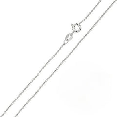 Pack of 6 Italian Sterling Silver Rhodium Plated Anchor Chain 025-1 MM with Spring Clasp Closure