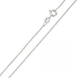 Pack of 6 Italian Sterling Silver Rhodium Plated Anchor Chain 035-1.35 MM with Spring Clasp Closure