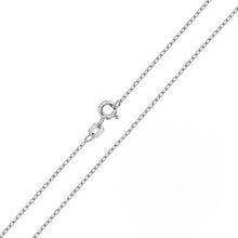 Load image into Gallery viewer, Pack of 6 Italian Sterling Silver Rhodium Plated Cable Chain 020-1 MM with Spring Clasp Closure