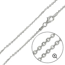 Load image into Gallery viewer, Sterling Silver Rhodium Plated Brillantina Diamond Cut 2.1mm Chain, Length 24"
