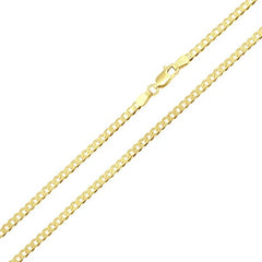 Sterling Silver Gold Plated Curb 060-2.1MM Chain