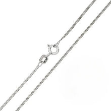 Load image into Gallery viewer, Sterling Silver Rhodium Plated curb 1.2mm-035 Chain