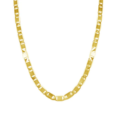 Sterling Silver Gold Plated 6-Sided Diamond Cut Valentino 060-2.8mm Chain