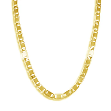 Load image into Gallery viewer, Sterling Silver Gold Plated 6 Sided Diamond Cut Valentino 080-3.3mm Chain