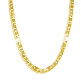 Sterling Silver Gold Plated 6 Sided Diamond Cut Valentino 080-3.3mm Chain