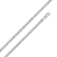 Load image into Gallery viewer, Italian Sterling Silver Rhodium Plated Miami Curb Chain 080- 2.6 mm with Lobster Clasp Closure