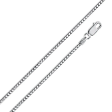 Load image into Gallery viewer, Italian Sterling Silver Rhodium Plated Franco Chain 130-1.3 MM with Lobster Clasp Closure